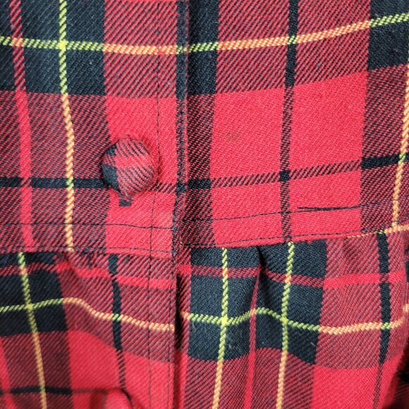 Vintage Jumper Dress Plus 18/20W 2X Plaid Academia Midi Overall Red Alt Grunge - Picture 4 of 8